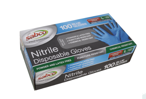 SABCO nitrile gloves 100 pack