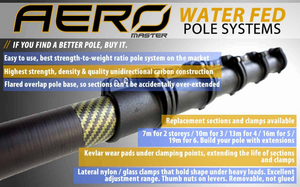 Aero Master Range: "Attack" 100% Kevlar Carbon Fibre Water Fed Pole